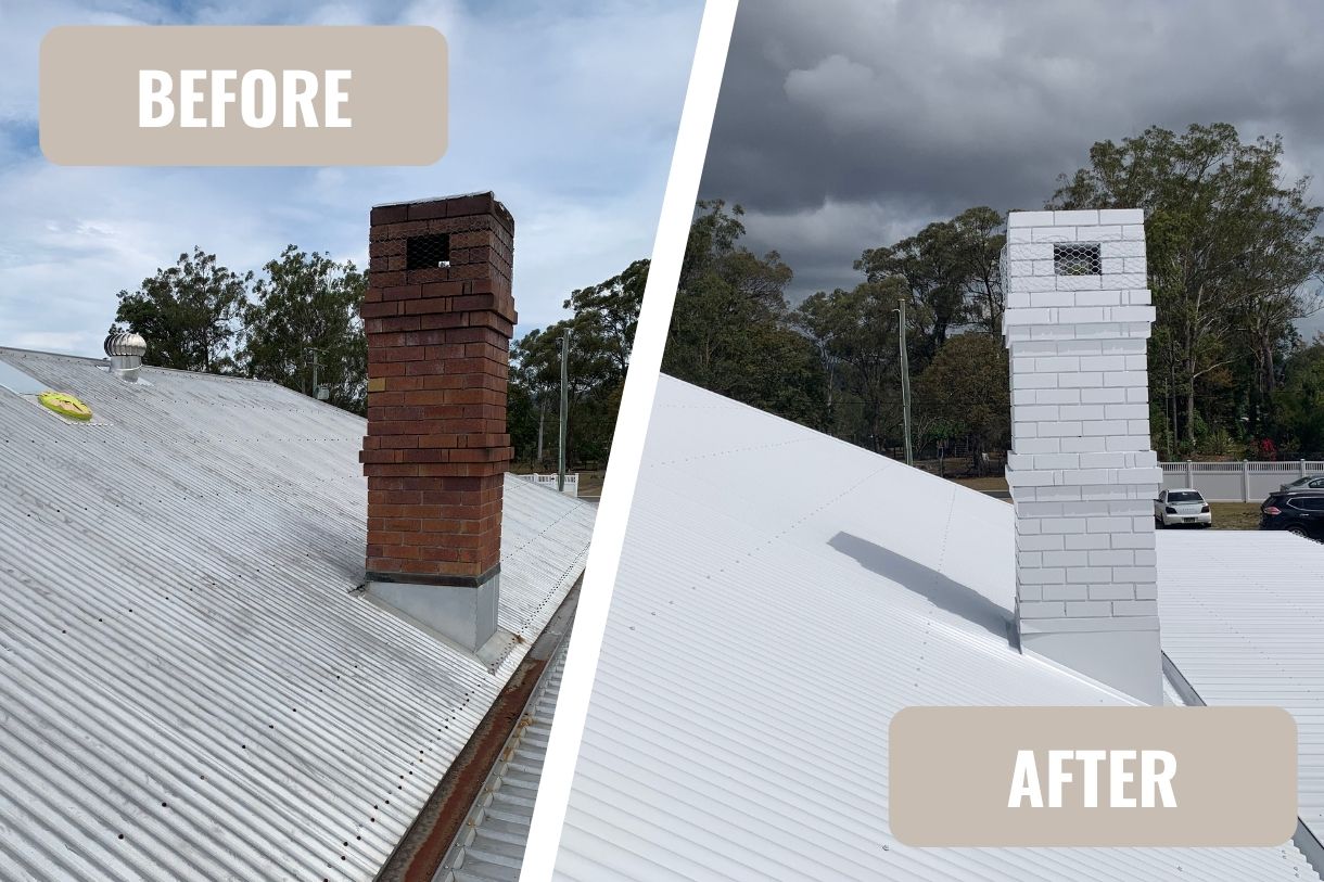 Roof Painting Before & After