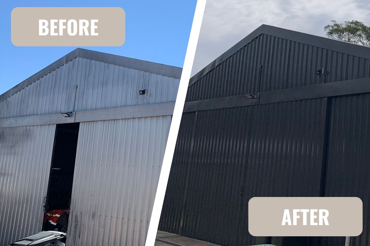 Shed Painting - Before & After
